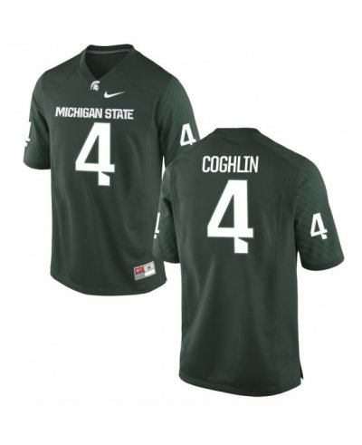 Men's Michigan State Spartans NCAA #4 Matt Coghlin Green Authentic Nike Stitched College Football Jersey KN32D66BT